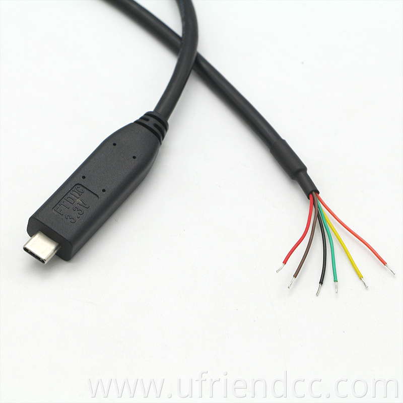 Unique Laptop Connection PL232RL RS232 USB Type C to Dupont FTDI Cable